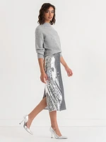 Sequin Midi Skirt