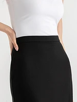 Ponte Twill Midi Skirt