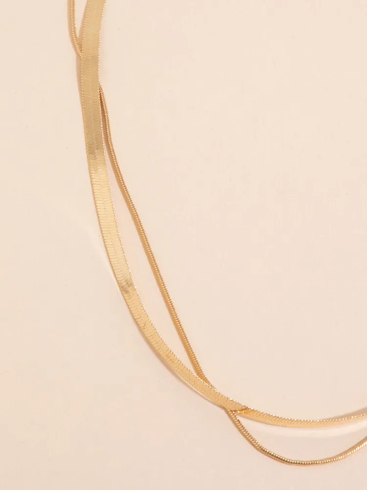 Gold Double-Layered Snake Chain