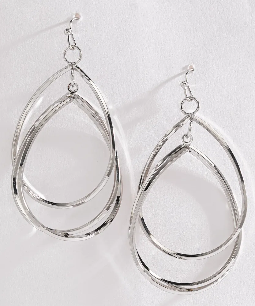 Double Teardrop Drop Earrings