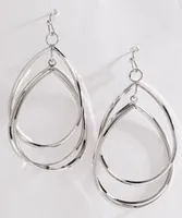 Double Teardrop Drop Earrings