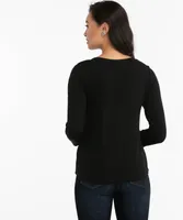 3/4 Sleeve Henley Top