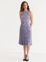 One Shoulder Pleated Dress