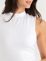 Sleeveless Mock Neck Top