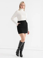 Evan Crepe Mini Skirt