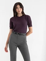 Cashmere Blend Crew Neck Sweater