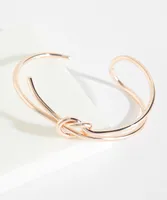 Rose Gold Knotted Wire Cuff Bracelet