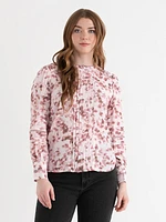 Ruffle Neck Pinktuck Blouse