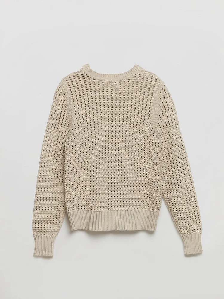 Long Sleeve Crochet Sweater