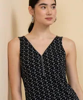 Sleeveless Zip Front Tank