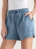 Light Wash Denim Shorts