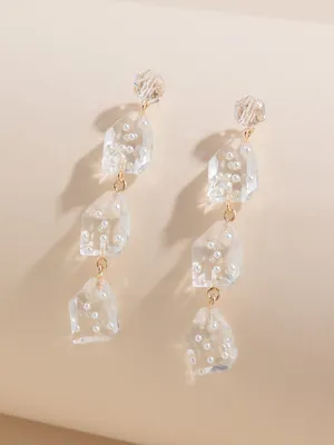 Ice Drop Pearl Earrings