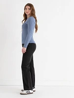 Crew Neck Rib Sweater