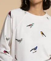 Raglan Sweatshirt with Bird Print