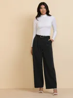 Long Sleeve Lace Mock Neck