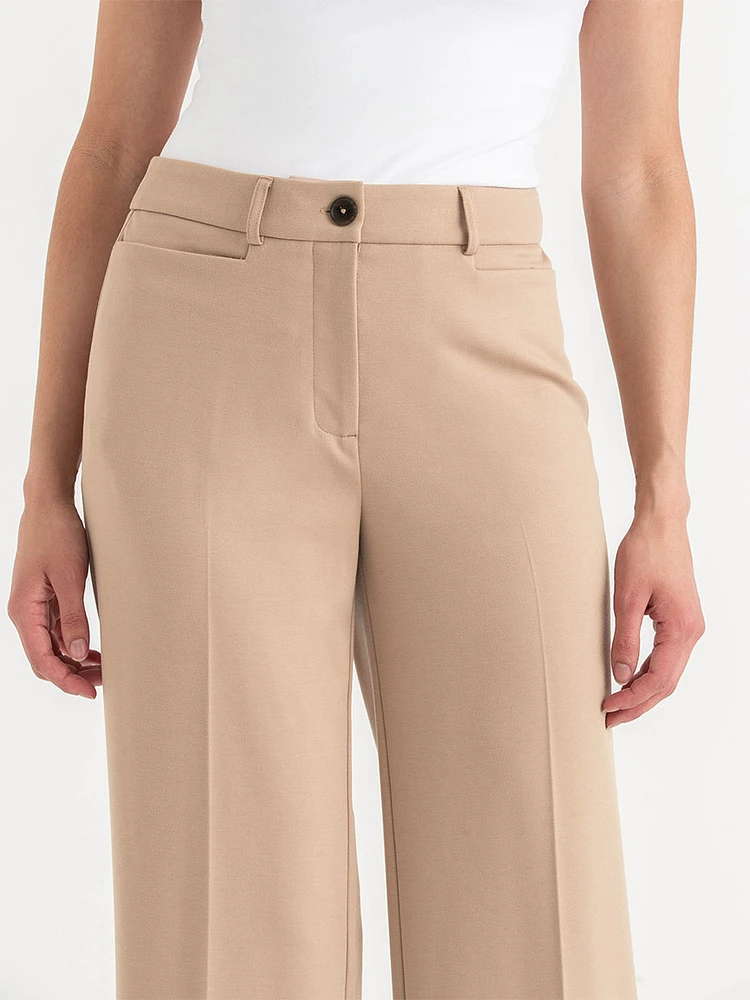 Weslee Wide Leg Pant Ponte Twill