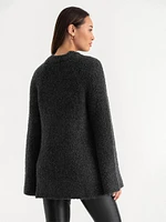 Boucle Bell Sleeve Sweater