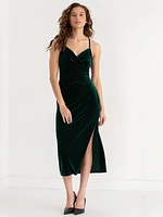 Velvet Wrap Dress