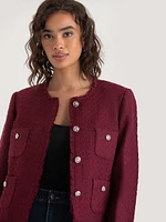 Cropped Boucle Jacket