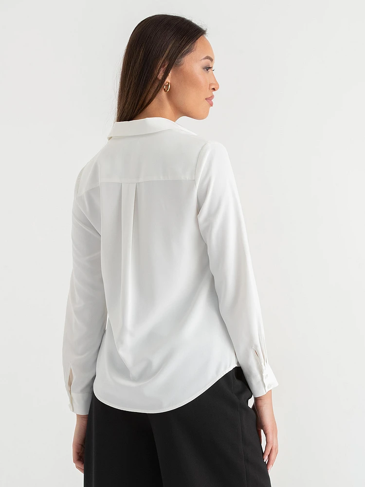 Nicole Long Sleeve Collared Shirt