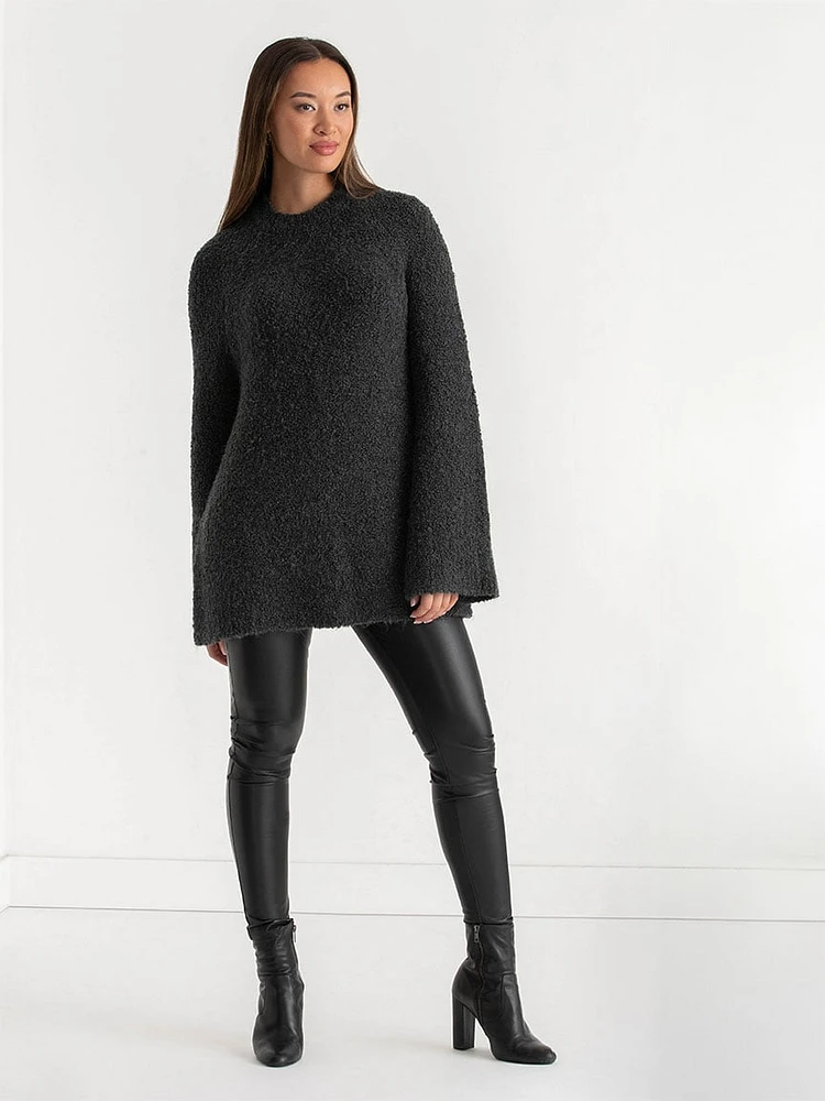 Boucle Bell Sleeve Sweater