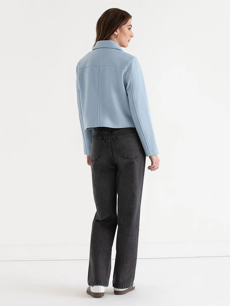 Cropped Felt Jacket