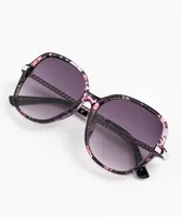 Pink Square Frame Chain Sunglasses