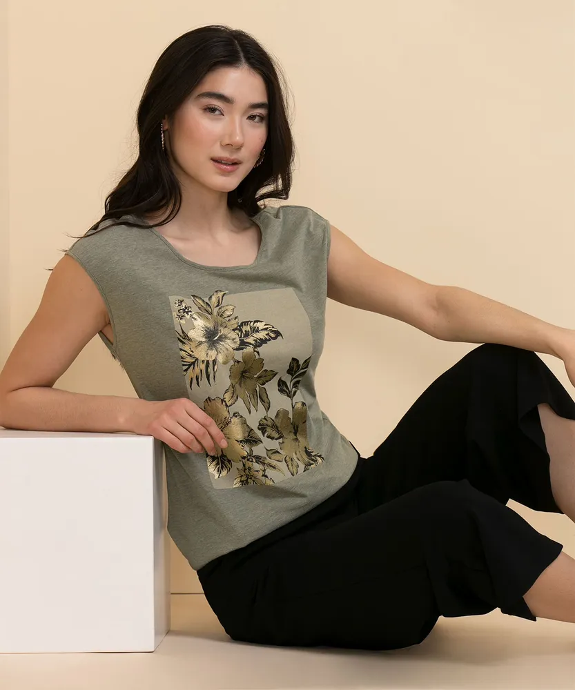 Crew Neck Extend Sleeve Tee