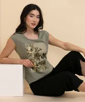 Crew Neck Extend Sleeve Tee