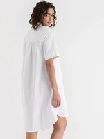 Luxe Poplin Shirt Dress