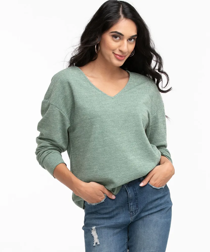 Ribbed Long Sleeve Sweater