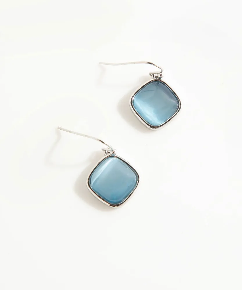 Blue Cat Eye Earrings