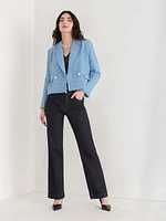 Double Button Cropped Blazer