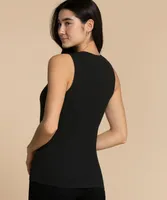 Twist Front Top with Shoulder Cut-Outs