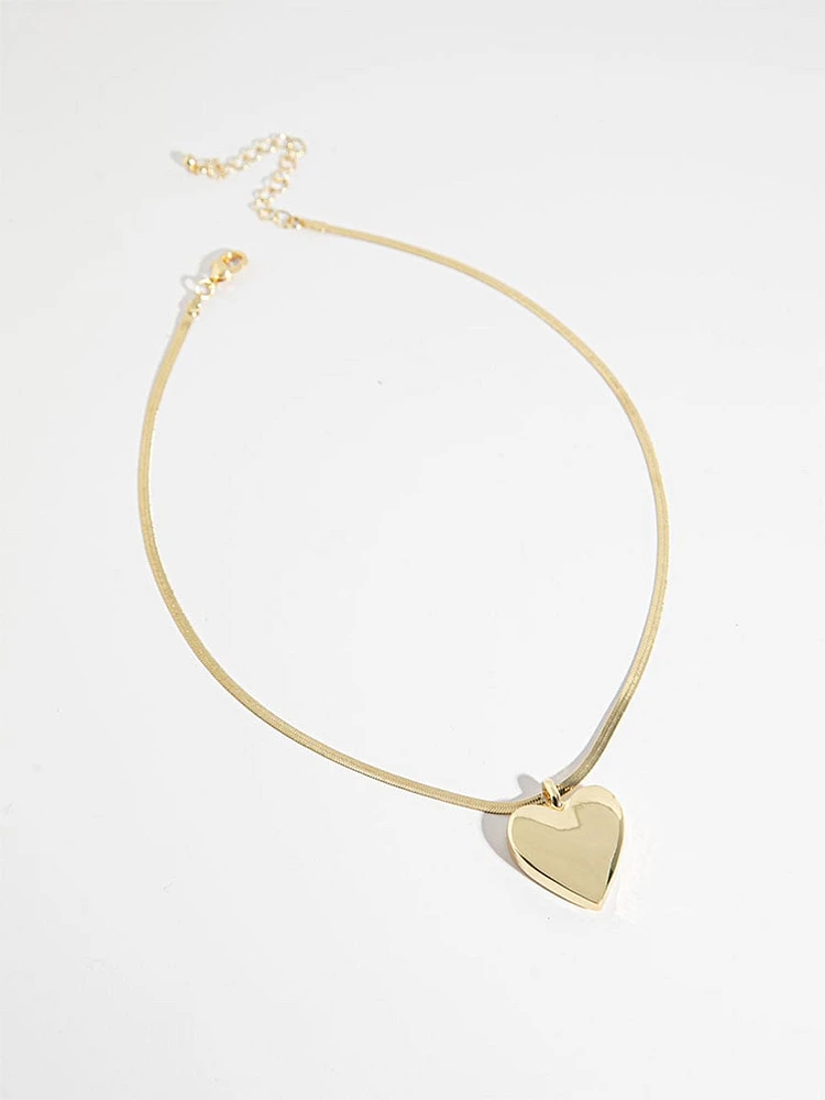 Heart Pendant Gold Necklace