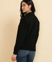 Sweatshirt with Open Collar