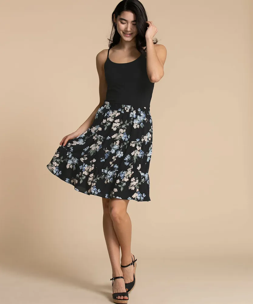 Eco-Friendly Tiered Knee-Length Skirt