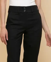 Cotton-Blend Cropped Trouser