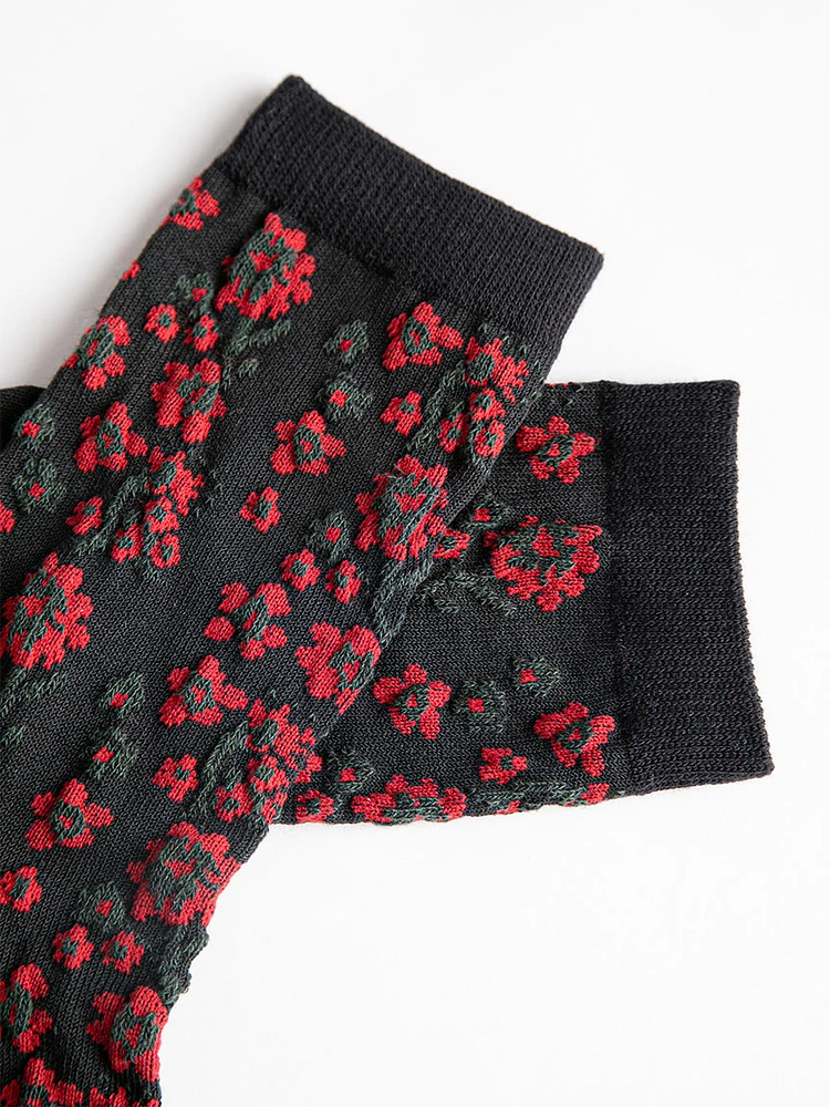 All Over Floral Crew Socks