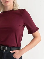 Short Sleeve Frill Top