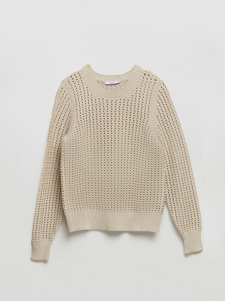 Long Sleeve Crochet Sweater