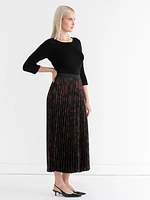 Pleated Midi Skirt