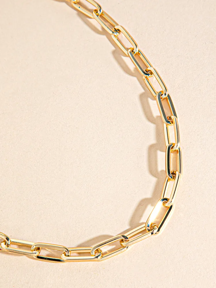 14K Gold Chain-Link Necklace