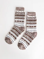 High All-Over FairIsle Crew Socks