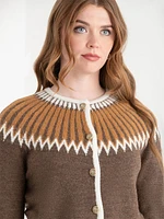 Button-Up FairIsle Cardigan