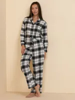 Flannel Pajama Top & Pant Set