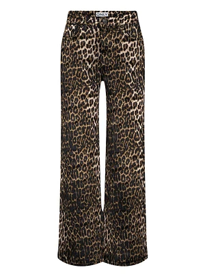 Juicy Wide Leg Leopard Jeans