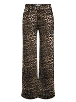 Juicy Wide Leg Leopard Jeans