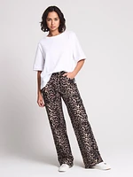 Juicy Wide Leg Leopard Jeans