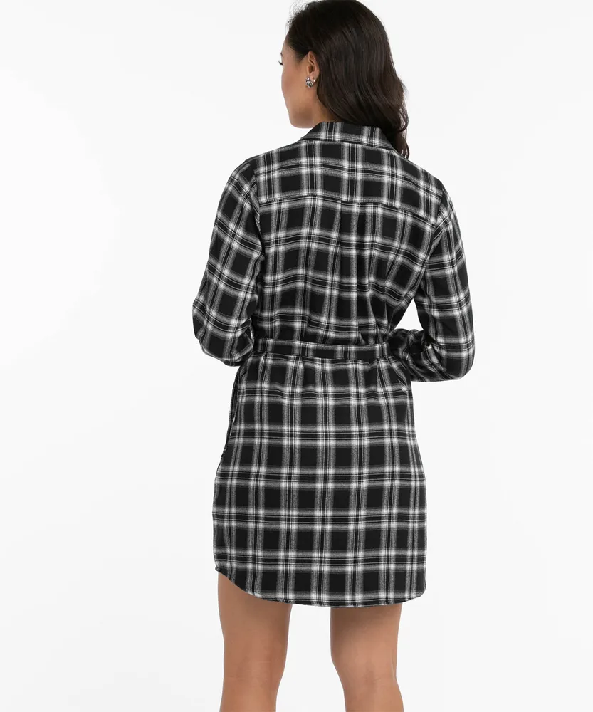 Flannel Shirt Dress